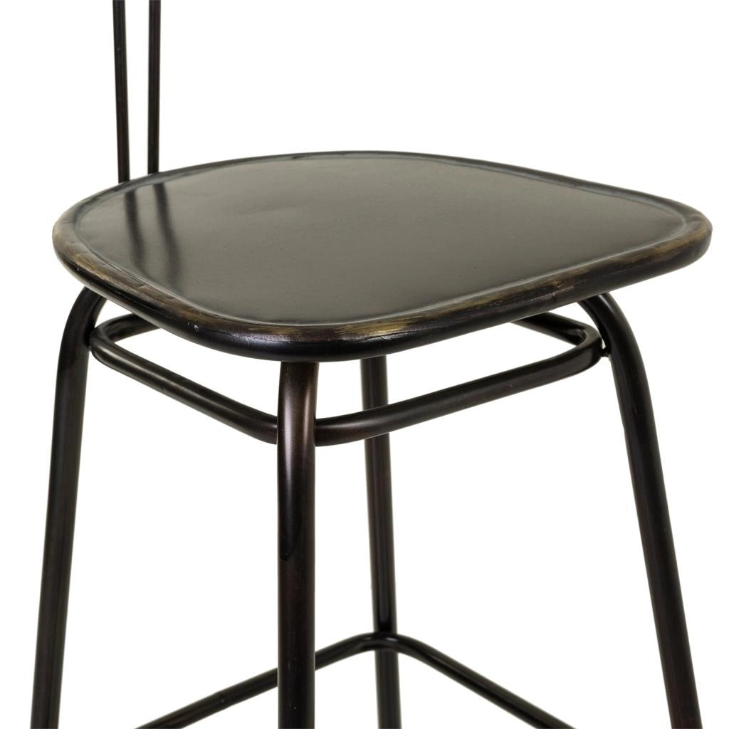 Sgabello in metallo marrone 45x36x106h