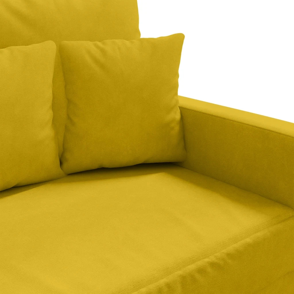 Divano a 2 Posti giallo 120 cm in Velluto 359299