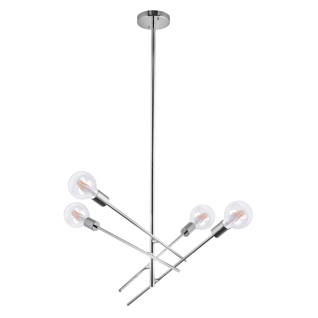 LÚZETE - LÁMPARA DE TECHO EROS 4 LUCES CROMO
