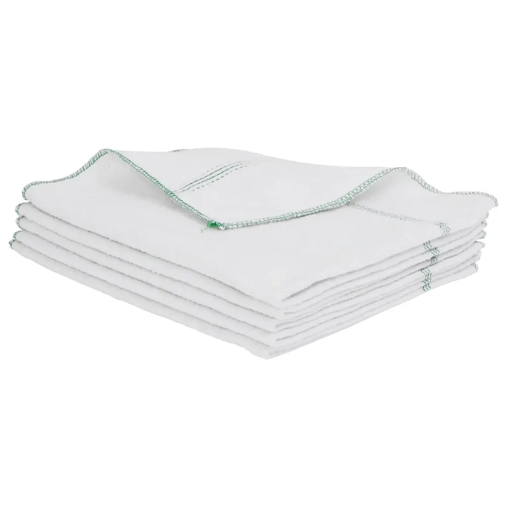 Panni per la Pulizia 10pz Righe Bianche e Verdi 50x60 cm 4014091