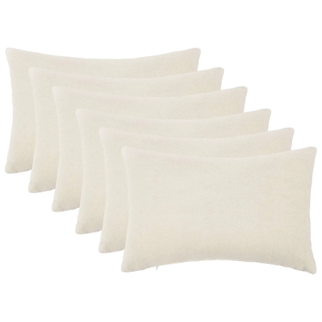 Federa 6 pcs HEERLEN Crema 50 x 70 cm Bouclé 911340