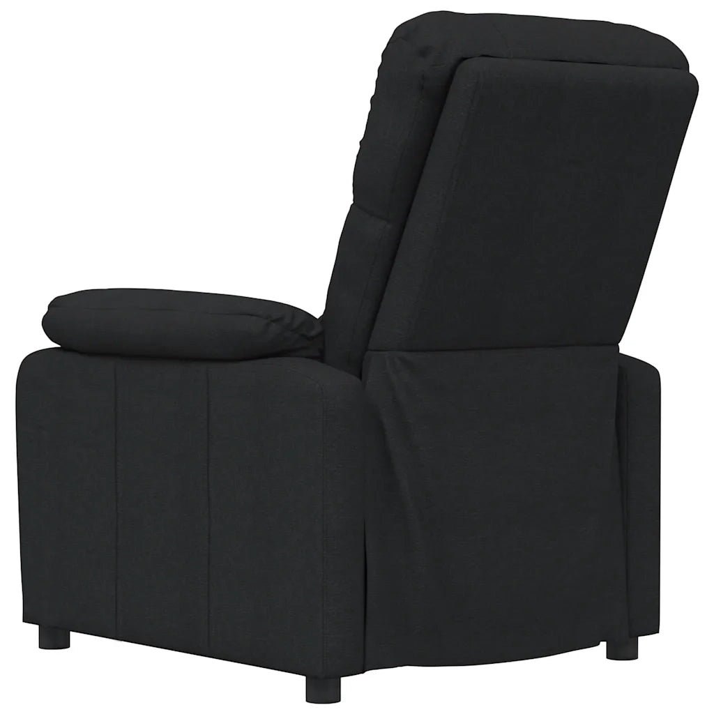 Poltrona Reclinabile in Tessuto Nero 289664