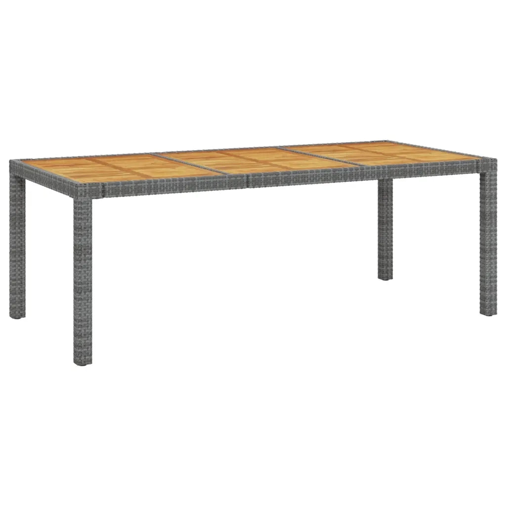 Set da Pranzo per Esterni 7 pz con Cuscini in Polyrattan Grigio 3094891