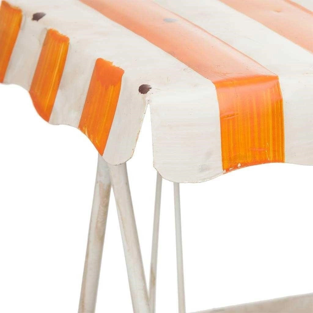 Sgabello portafiori in metallo 31x21x38h