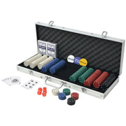 Set da Poker con 500 Chips Alluminio CFW5083795