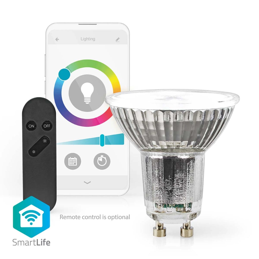 SmartLife RGB LED Lampada spot da incasso 5W GU10 345lm 6500K Argento Nedis