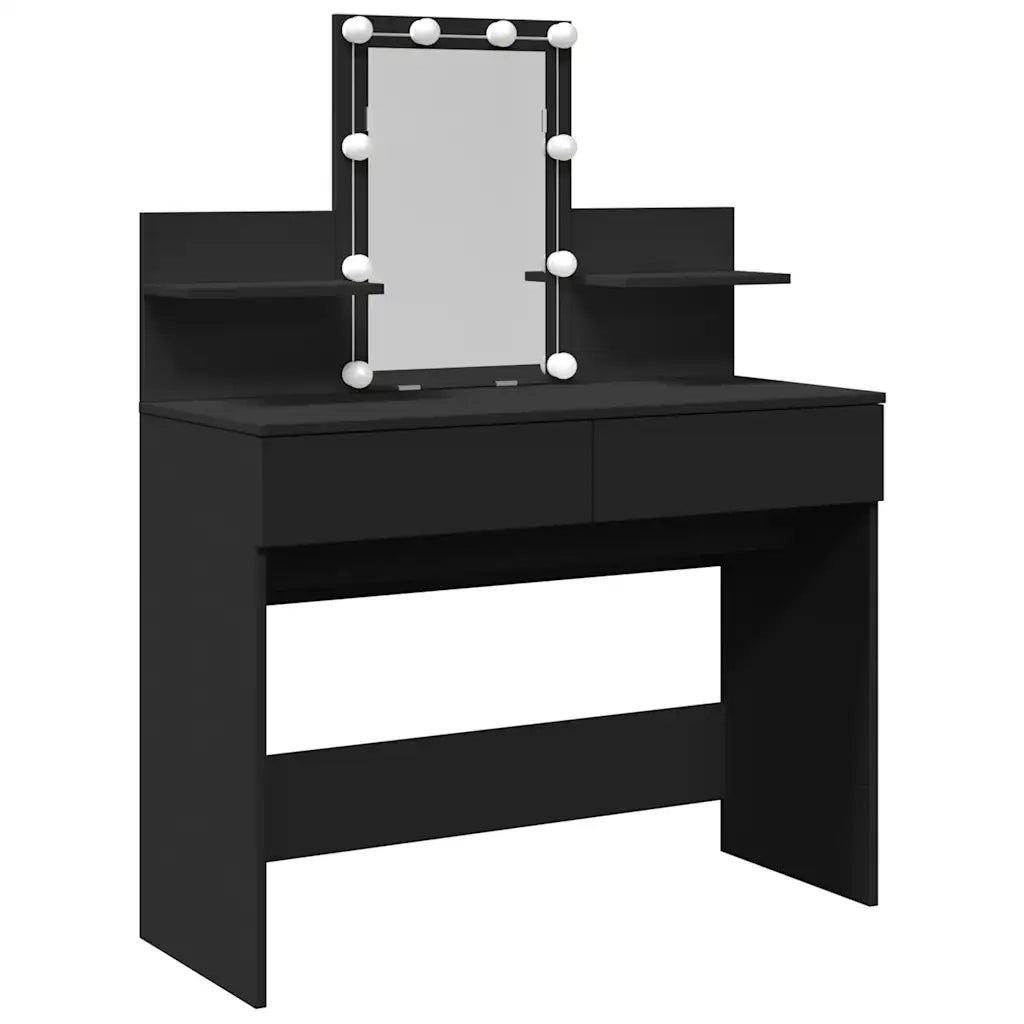 Toeletta con LED Nero 100x40x130 cm