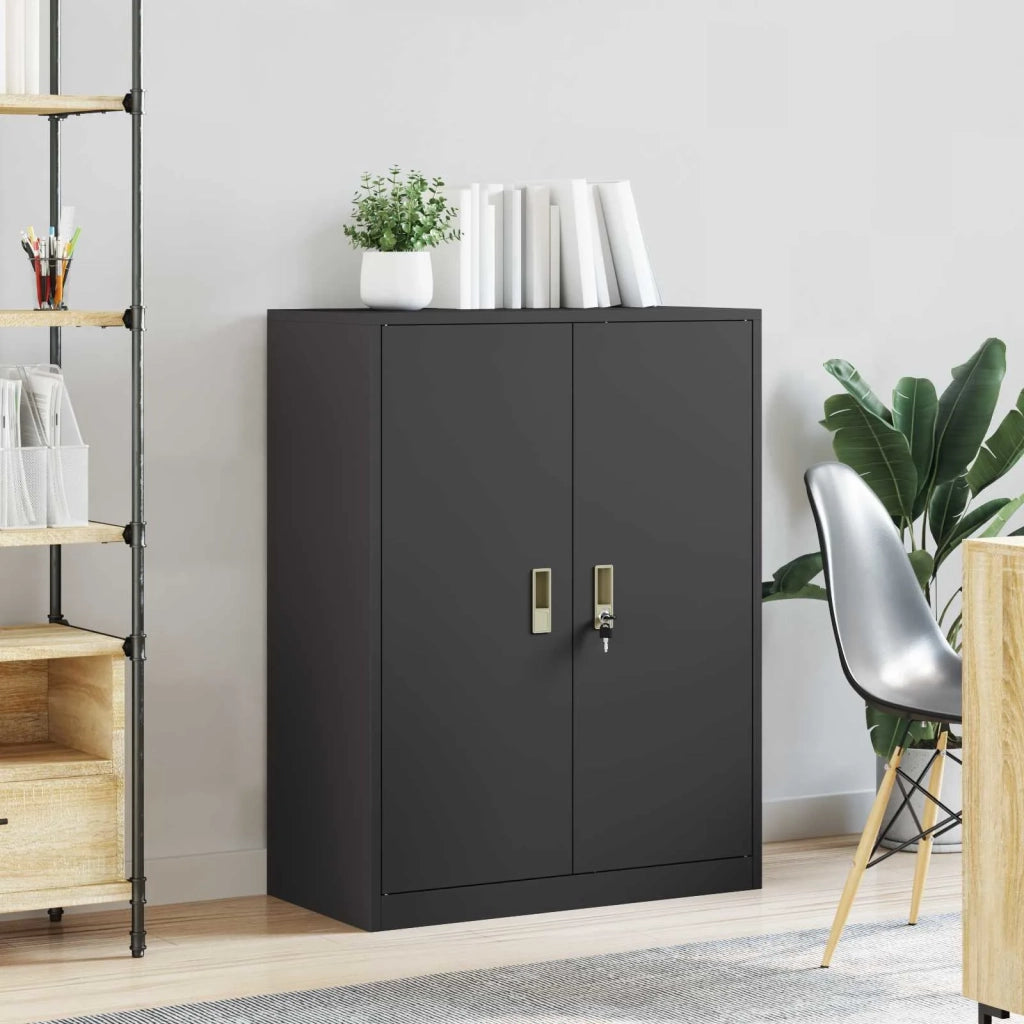 Armadio Nero 80 x 40 x 105 cm Acciaio