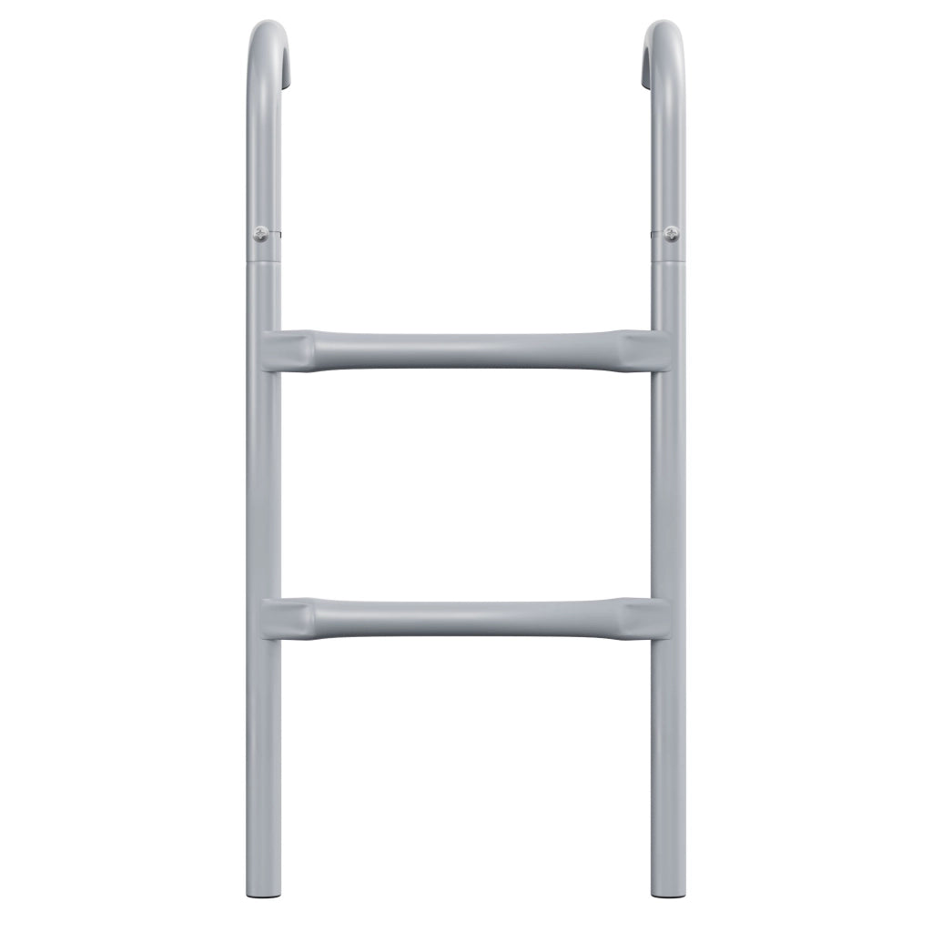 Jumpoo - Scaletta da Appoggio Multiuso 2 Gradini H65 cm per Trampolini Casa Giardino in Ferro Grigio