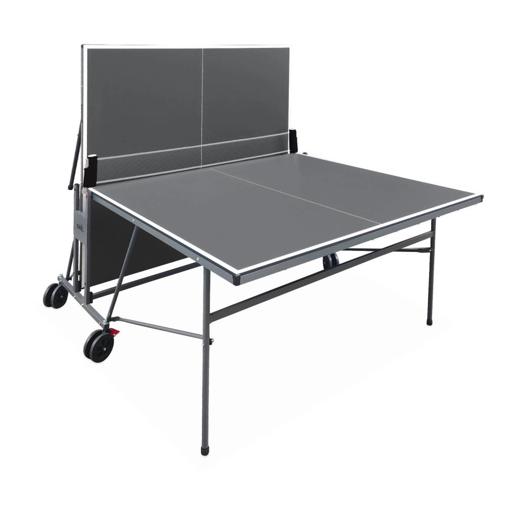 Tavolo da ping pong per interni piegabile con 2 racchette e 3 palline,