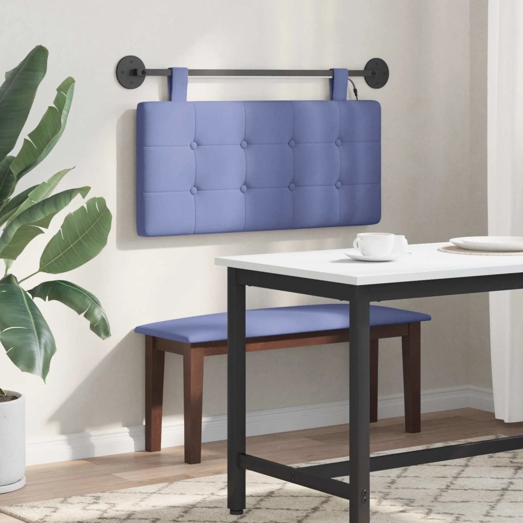 Testiera sospesa Con luce LED Blu jeans Tessuto 3424356