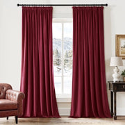 Set a doppio di tende di velluto verdusteranti con alta densità e materiali di alta qualità per decorazione di finestre