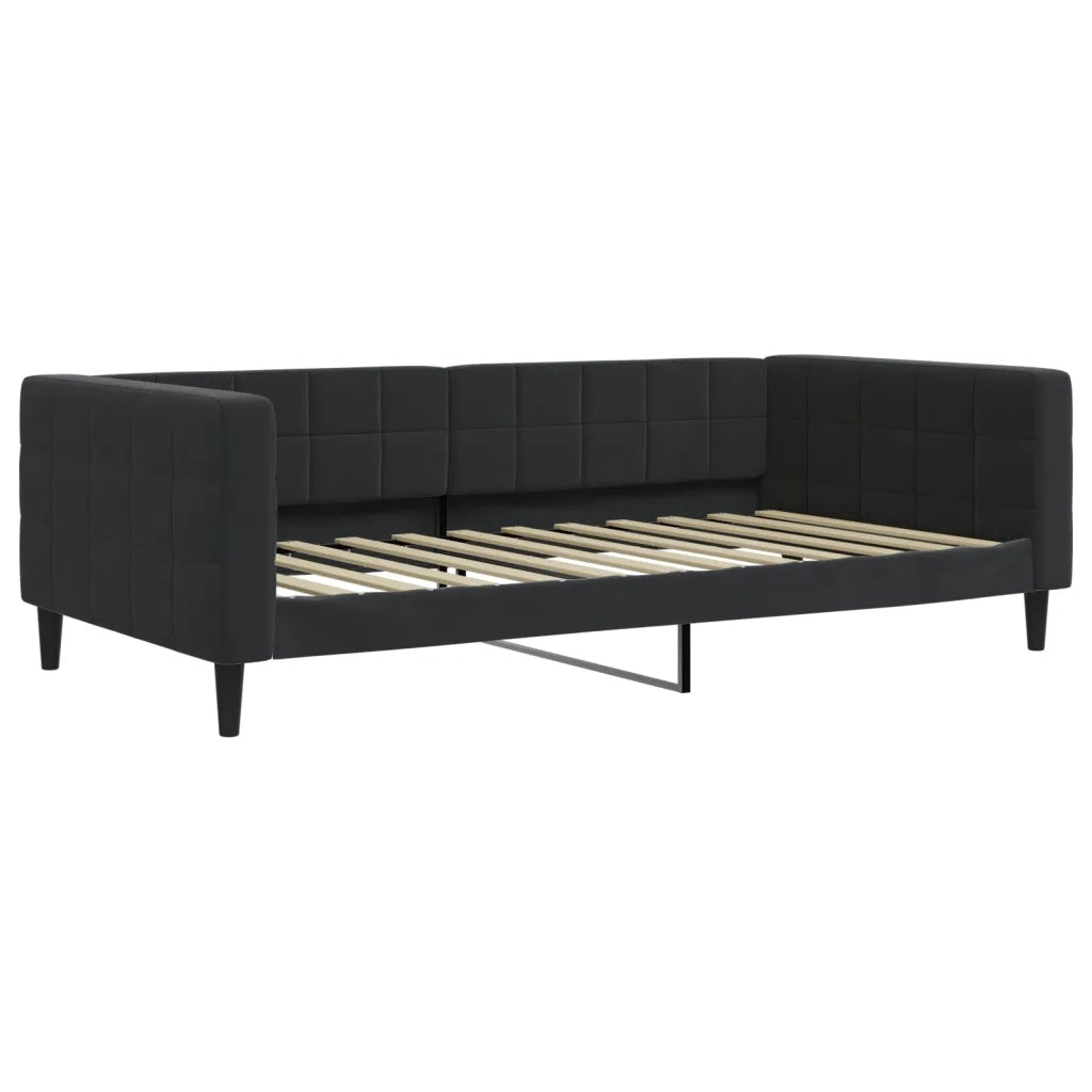 Divano letto | Sof¨¤ letto | Letto singolo con Materasso Nero 100x200 cm in Velluto