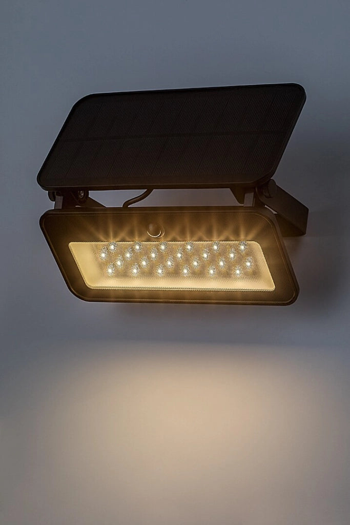 Faretto solare LED 8W con sensore PIR IP65 nero Rabalux