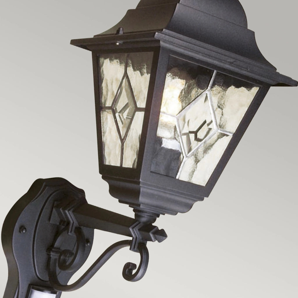 Applique esterna Norfolk PIR 1xE27 IP44 nera Elstead
