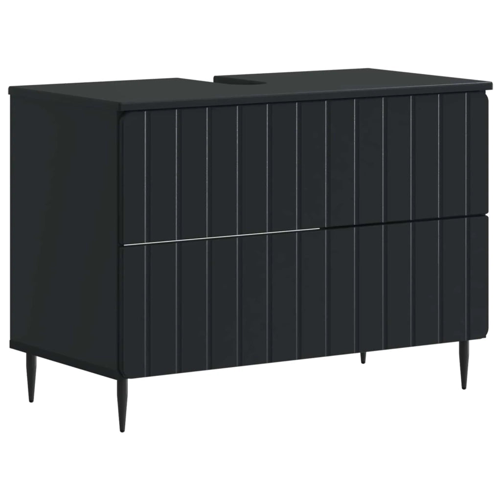 Set di Armadi da Bagno da 2 Pezzi ZWOLLE Nero 3417676