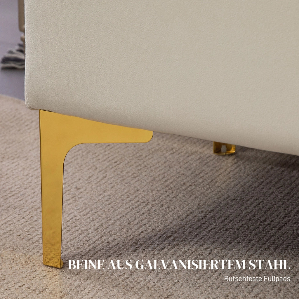 Divano con cassetti ¨C Minimal ¨C Beige 120x44x44,5cm