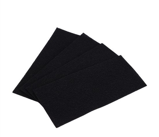Filtro a Carbone Attivo - Pre-filtro Premium - 4 Pezzi - Universale - Tagliabile su Misura - 24,3 x 10,5 cm - Per Ventilatore d'Aria - Filtro a Matrice