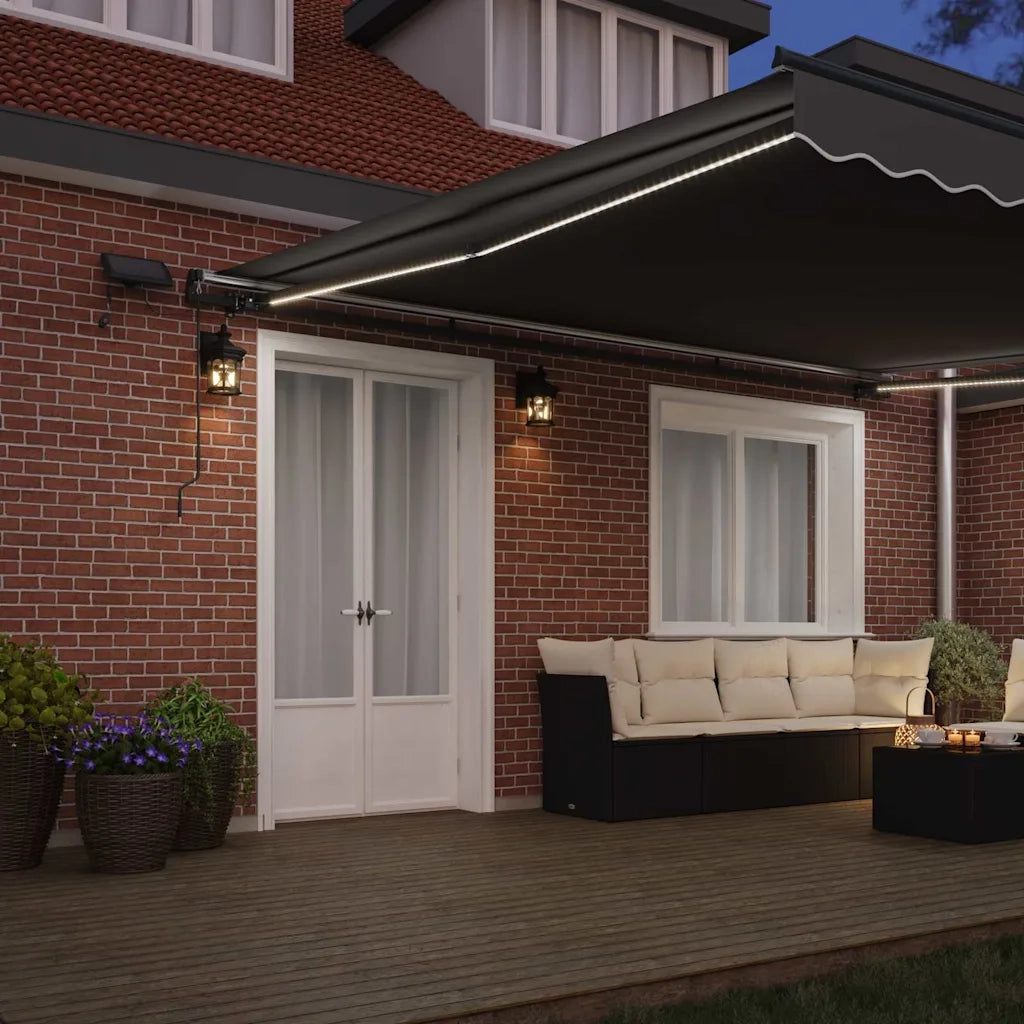 Tenda da Sole con Antracite 4 × 3,5 m Metallo 313245