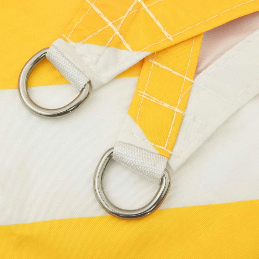 Vela Parasole | Telo Ombra | Vela da ombra solare Giallo e Bianco 6 x 5 m