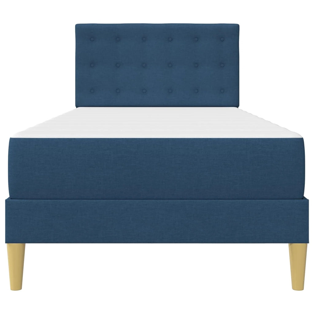Struttura letto con materasso-Giroletto Blu 90 x 190 cm Tessuto