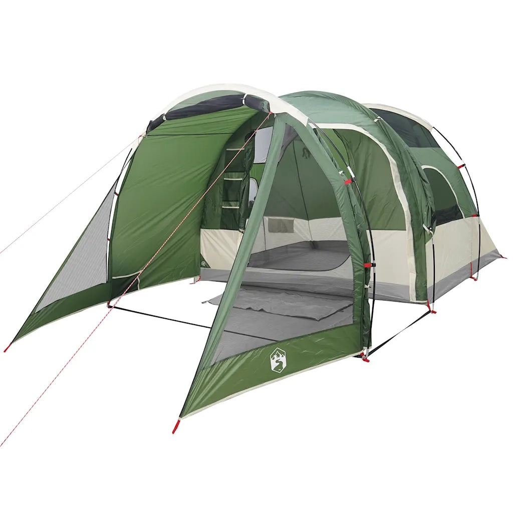Tenda da Campeggio a Tunnel per 4 Persone-Tenda per Escursionismo Verde Impermeabile 386381