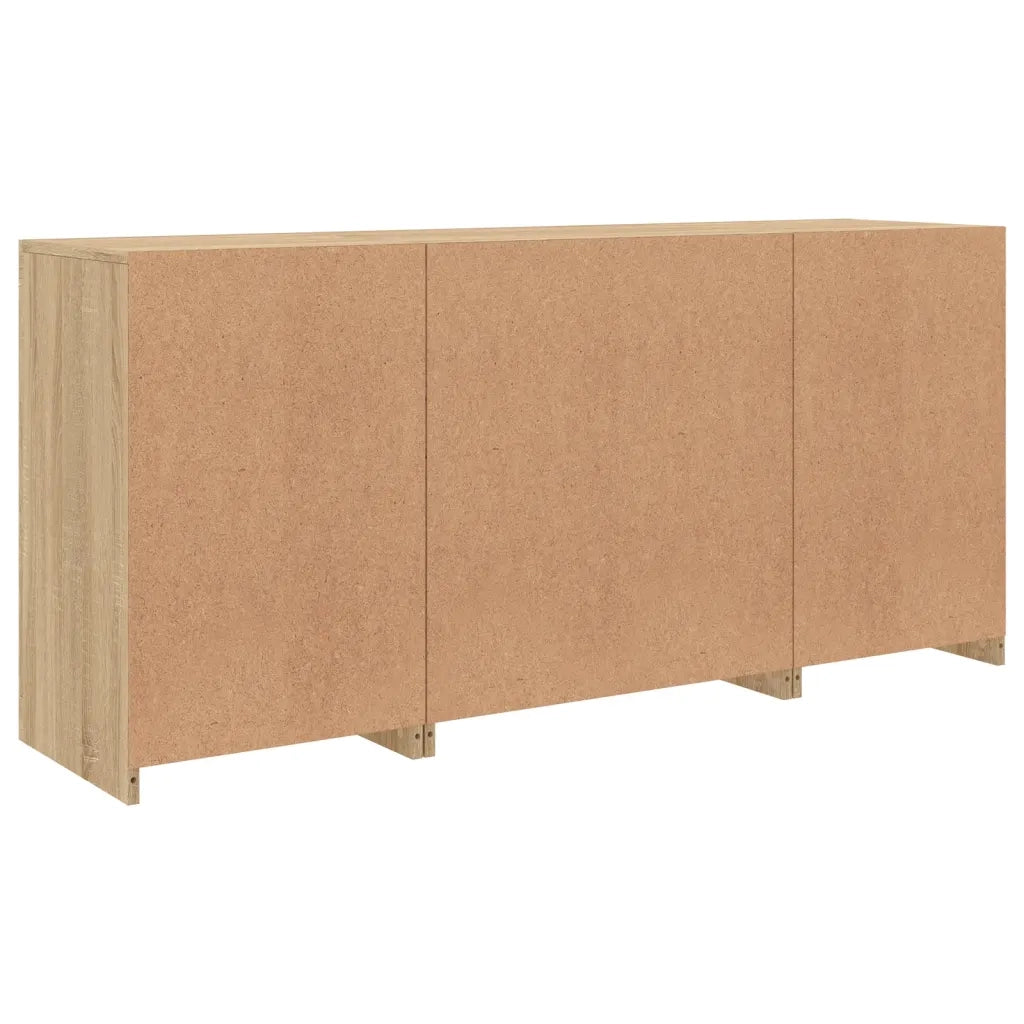 Credenza con Luci LED Rovere Sonoma 142,5x37x67 cm 3209067