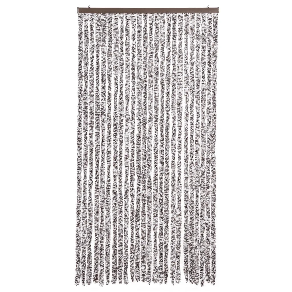Tenda Antimosche Marrone e Beige 100x230 cm in Ciniglia CFW7286812