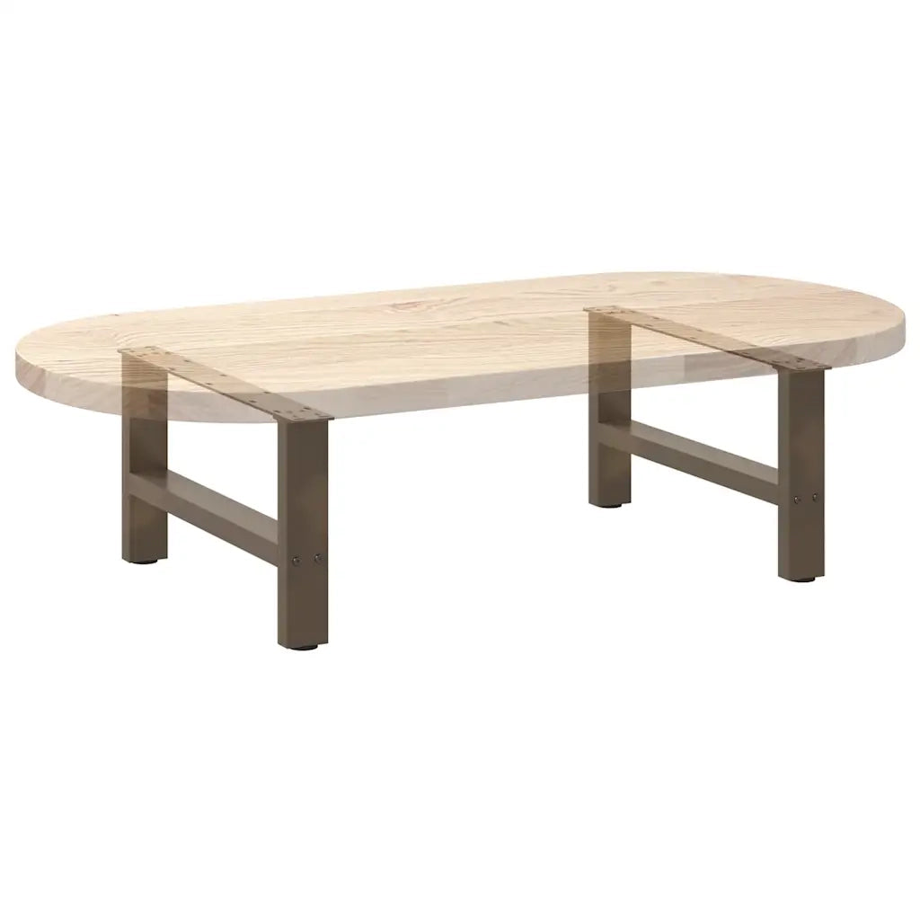 Gambe per Tavolino da Caff¨¨ in Acciaio Naturale 2 pz | Piede del tavolo 70x(30-31) cm Acciaio
