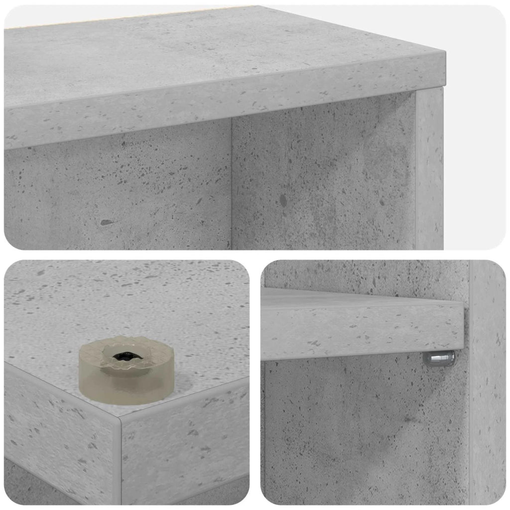 Mobile per CD Grigio Cemento 33 x 23,5 x 175 cm 8012648