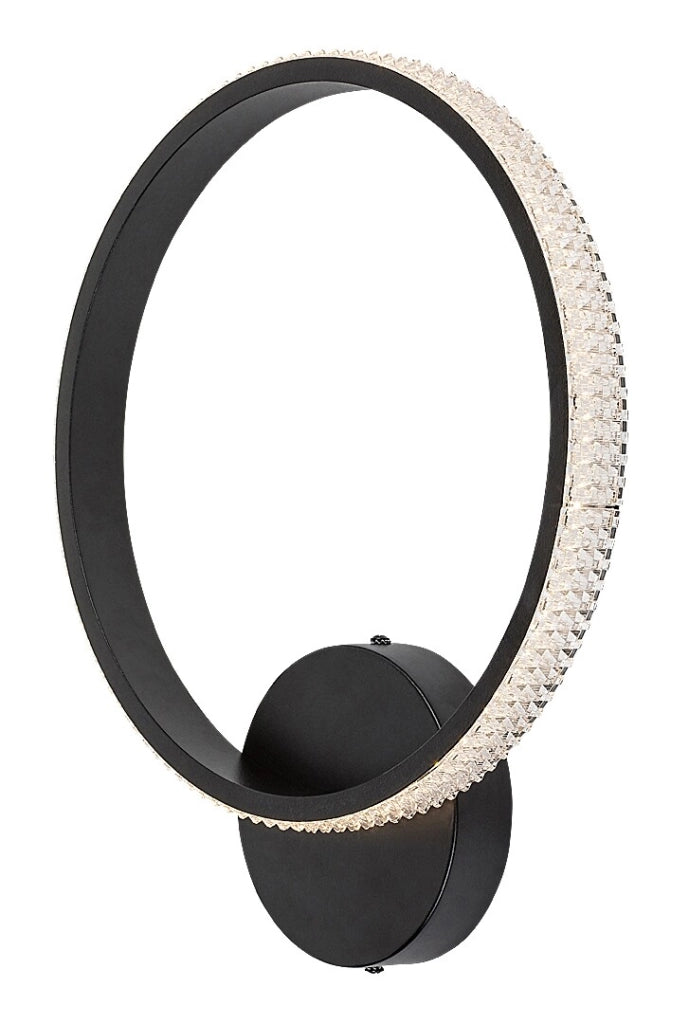 Applique da parete anello LED nero 15W Grete Rabalux