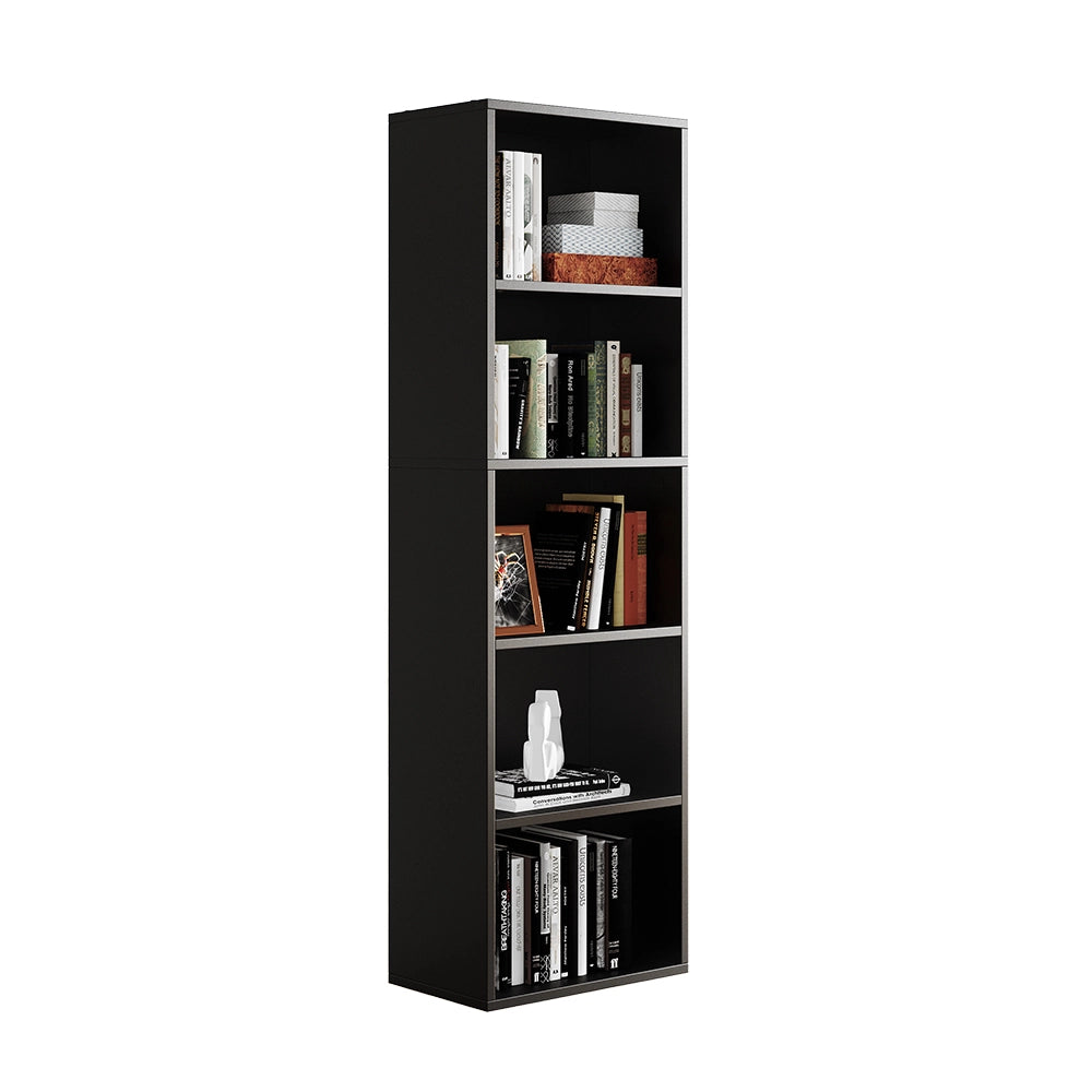 Vicco Libreria Nero 40 x 132 cm con 5 scomparti