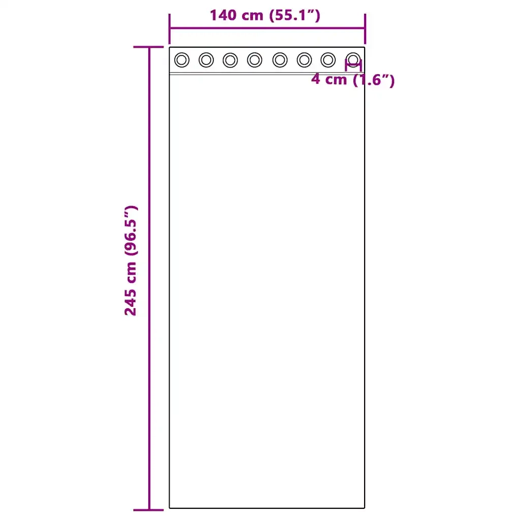 Tende in Voile con Occhielli 2 pz Giallo