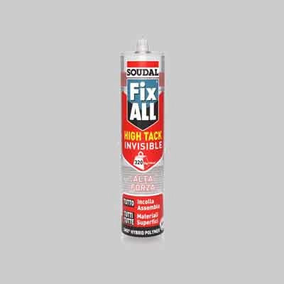 ADESIVO SIGILLANTE 'FIX ALL HIGH-TACK INVISIBILE' SOUDAL 290 ml