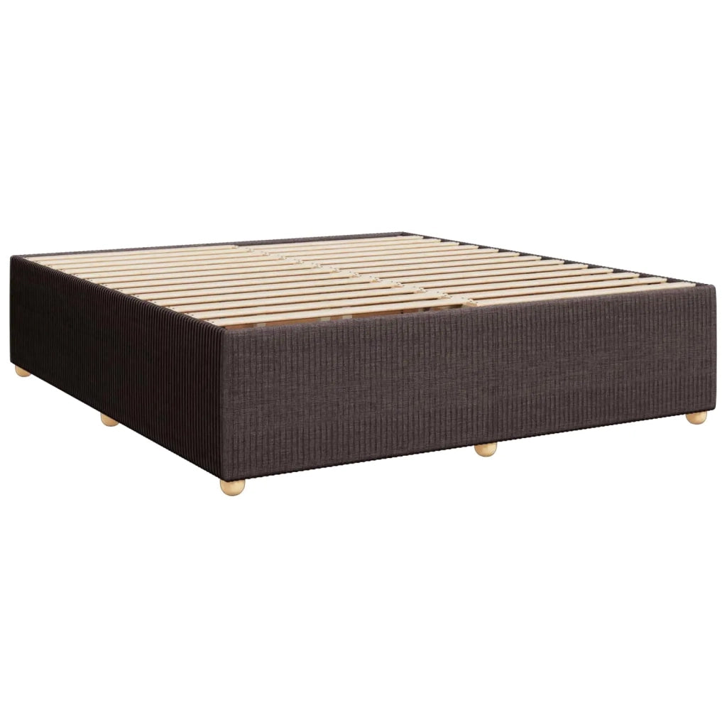 Letto box spring con materasso Marrone Scuro 200 x 200 cm 3453012