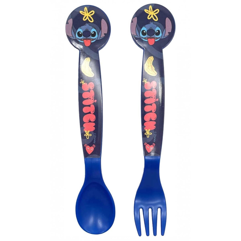 Set 5 Pezzi stoviglie Stitch per Bambini Microondabile Collezione Palms Bianco Disney