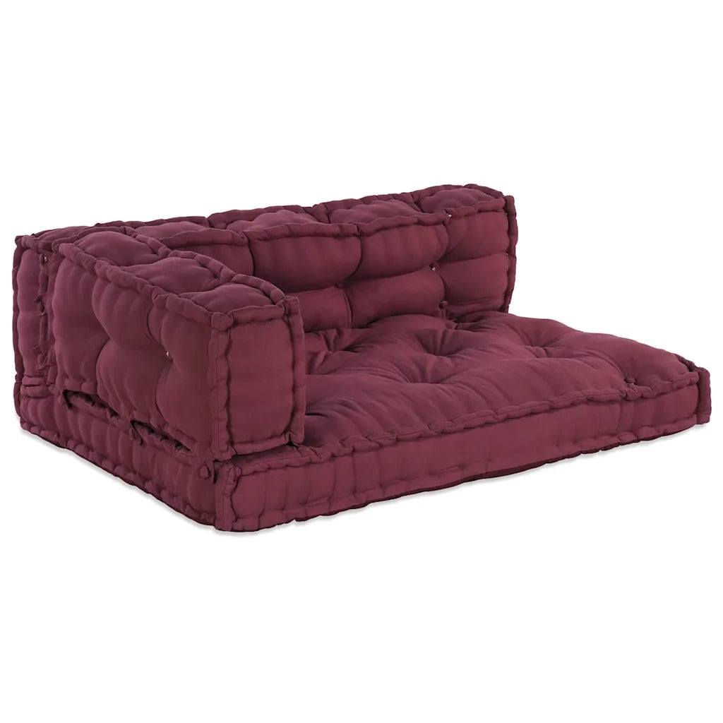 Cuscino per Divano Pallet 3 pcs Bordeaux 120 x 80 x 38 cm 4019086