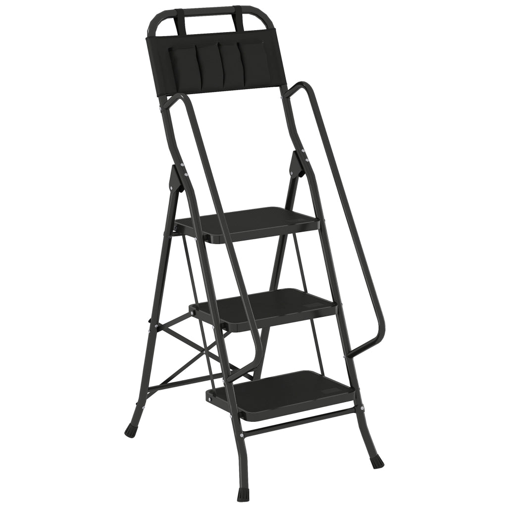 Scala a Libretto 3 Gradini con Borsa Attrezzi ¨C zephmum ¨C Nero