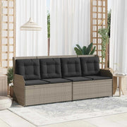 Panchina da giardino Grigio chiaro polyrattan 3394454