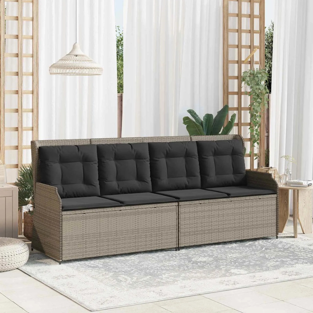 Panchina da giardino Grigio chiaro polyrattan 3394454