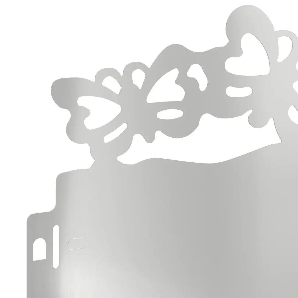 Bordure per prato 10 pcs Argento 103 x 0,05 x 22 cm 874822