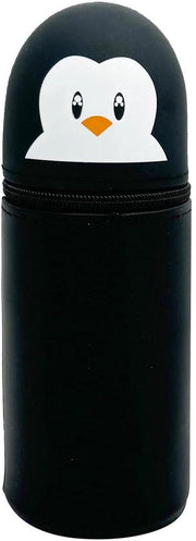 Etui 2 in 1 in silicone, etui in silicone morbido, etui con cerniera, etui in piedi, etui a forma di cartone, grande tasca per matite