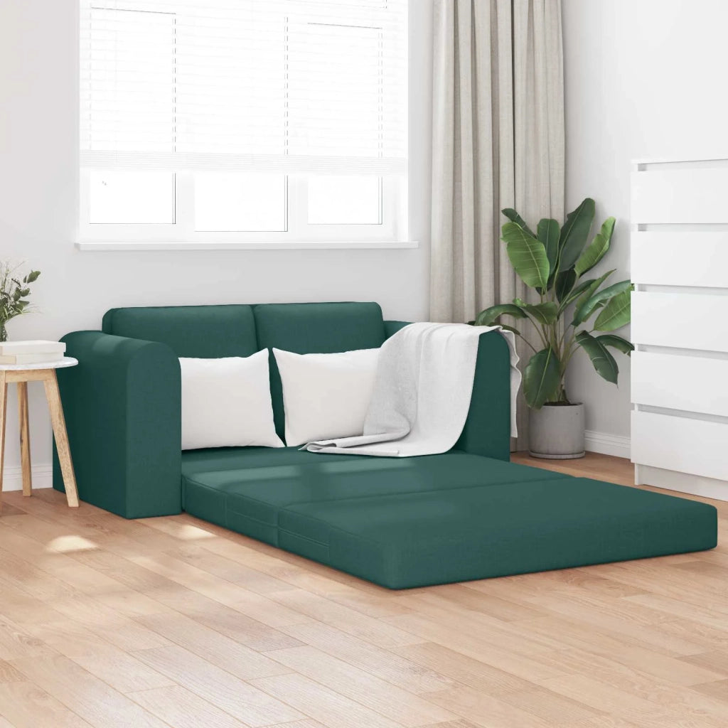 Divano letto | Sof¨¤ letto | Letto singolo 60cm Verde Scuro Tessuto