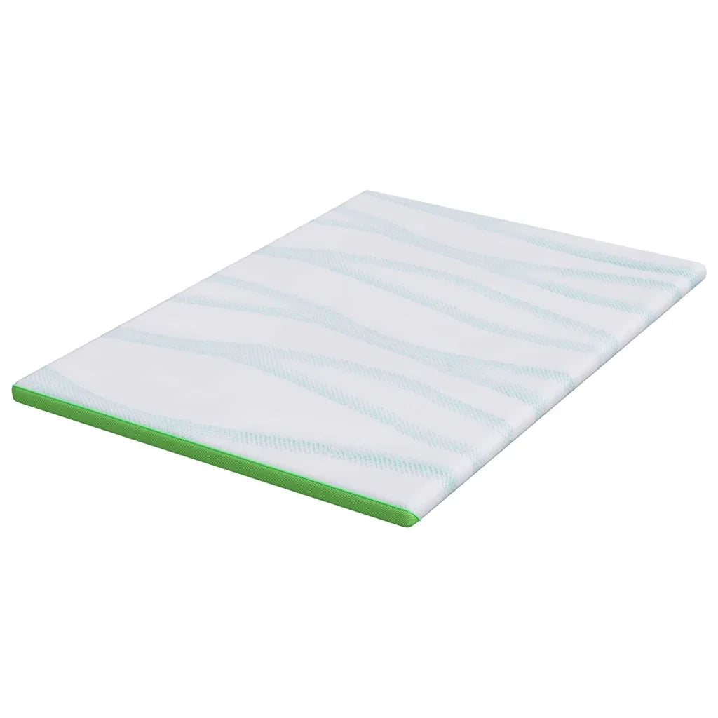 Topper per materasso Bianco e Verde 140 x 200 cm 4106161