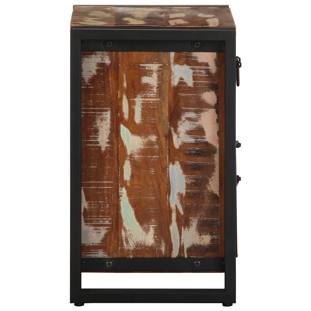 Comodini 2 pz Multicolore in Legno Massello di Mango Grezzo 4013562