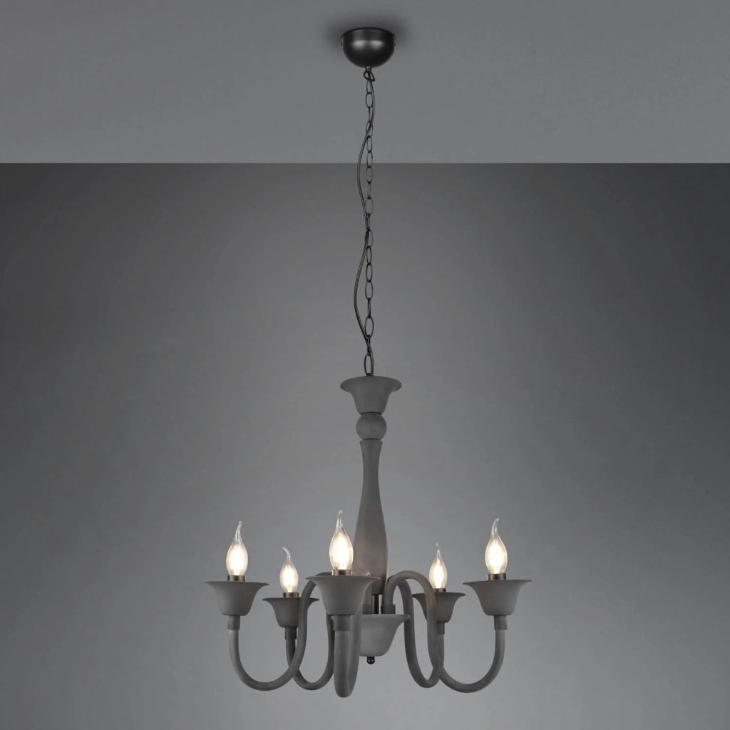 LÚZETE - LAMPADA DA SOFFITTO 5 LUCI ANTRACITE CAMILA