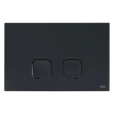 Cassetta da incasso OLI74 Plus doppio scarico con placca nera opaca soft touch