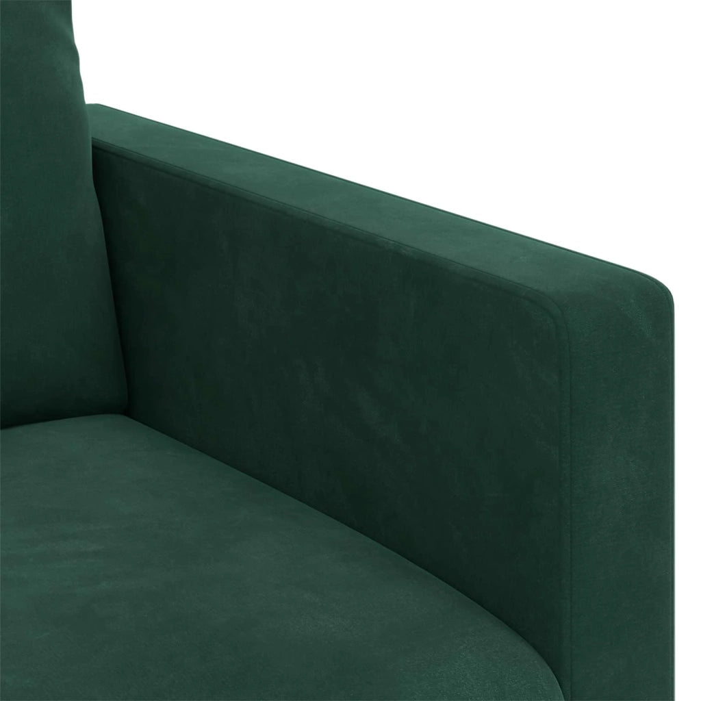 Divano Verde Scuro 198 x 78 x 80 cm Velluto 42024433