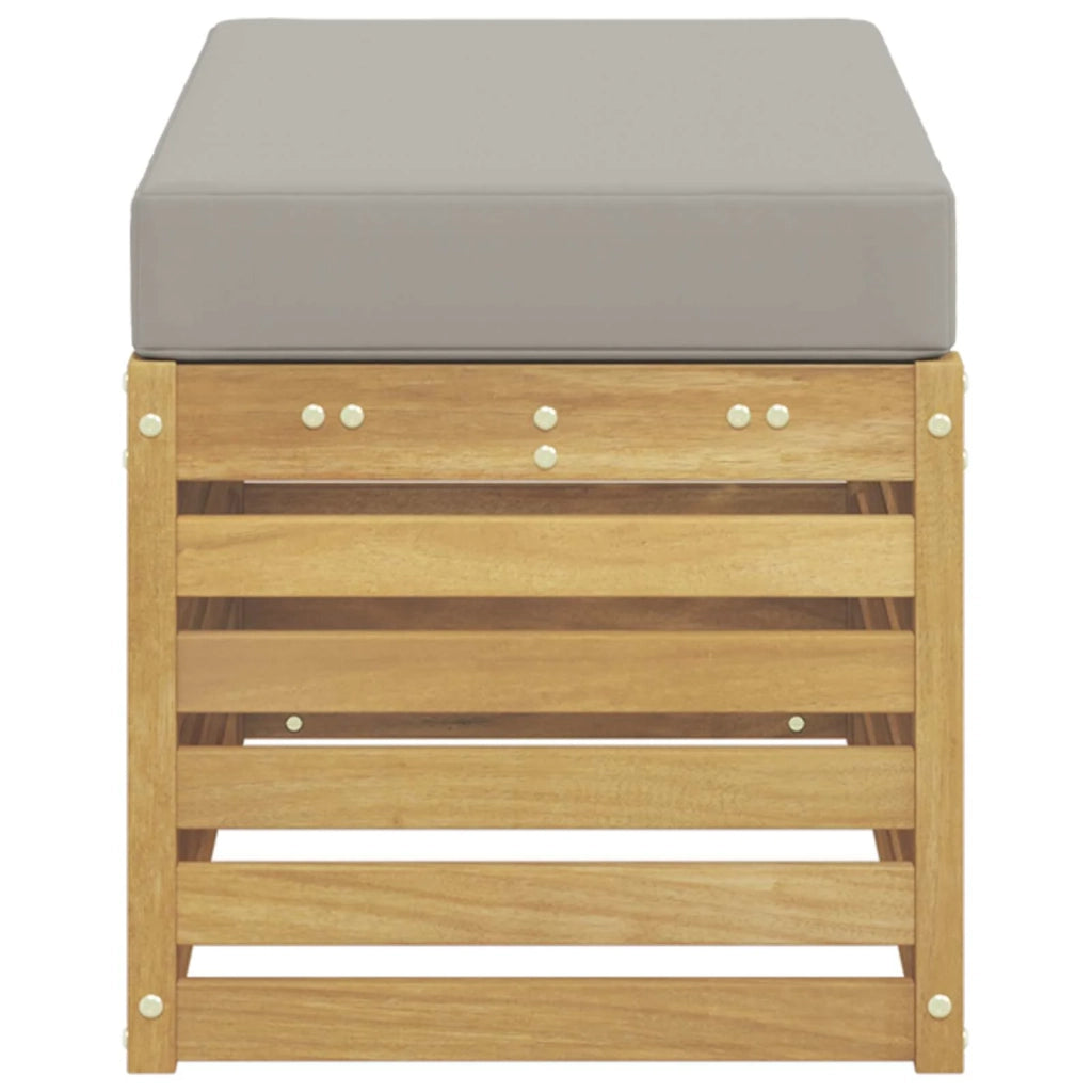 Panca da esterno con cuscino Bianco 80 x 43 x 45 cm 901687