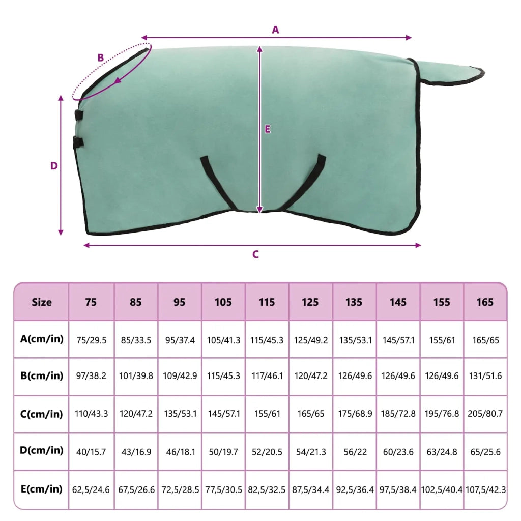 Coperta per Cavalli Verde speciale 75 cm Poliestere 42013237